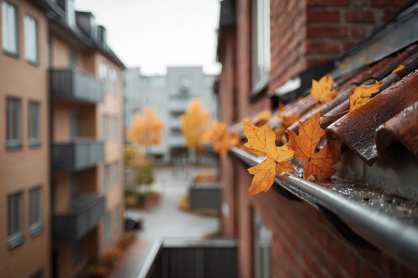 rensning av hängrännor bostadsrättsförening skåne